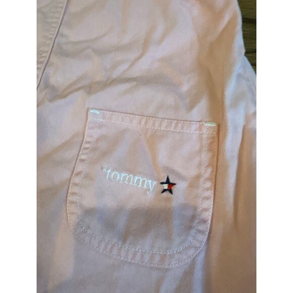 Tommy Hilfiger Toddler Girls Denim Dress Jumper 3T Months Y2K Vintage Pink - Picture 2 of 5